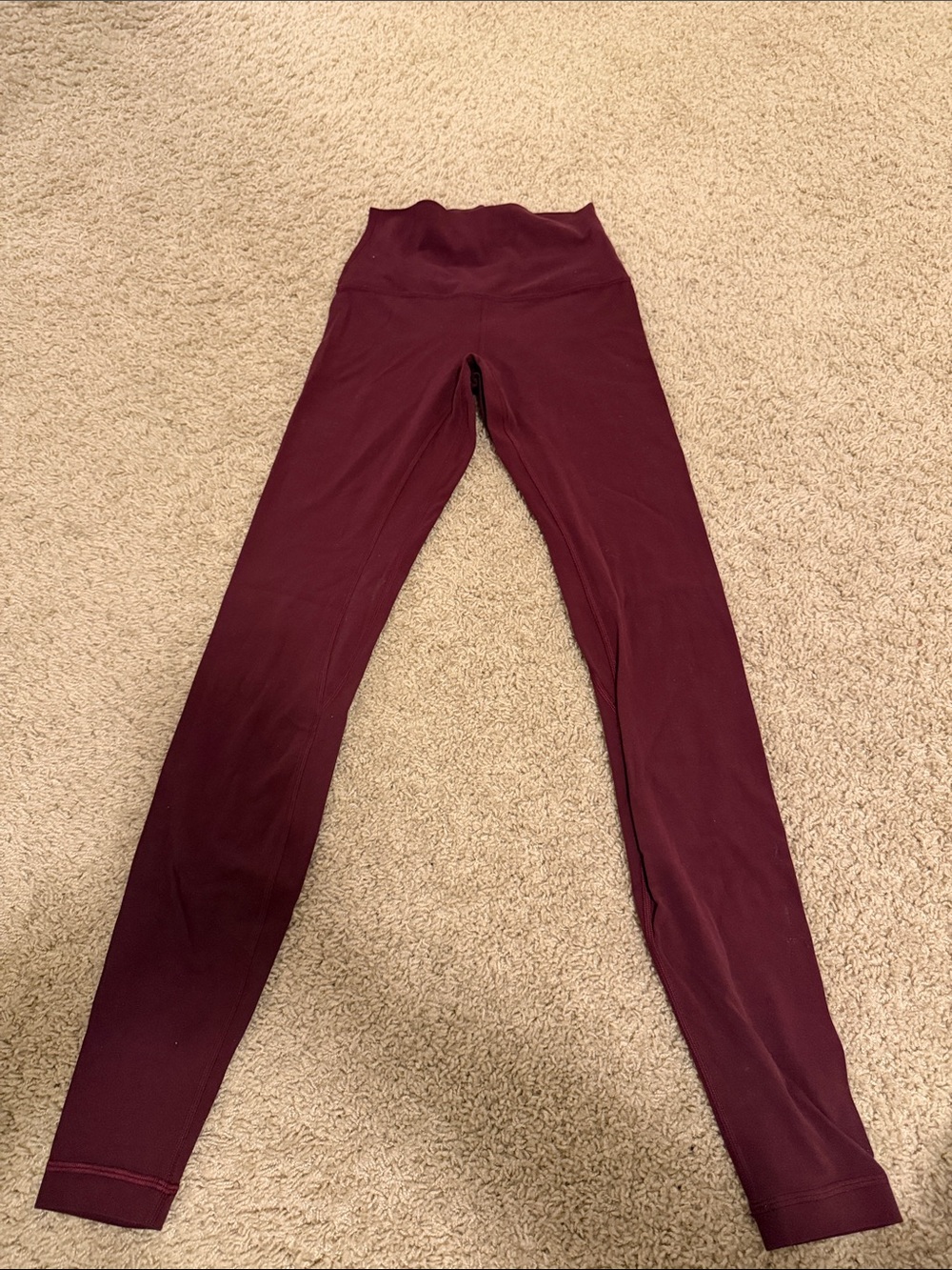 Lululemon High-Waist Burgundy Leggings